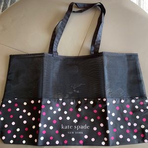 Kate Spade Black and Pink Polka Dot Tote